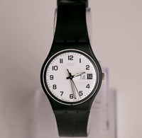 1999 Swatch Una vez más GB743 reloj | Fecha de día minimalista Swatch