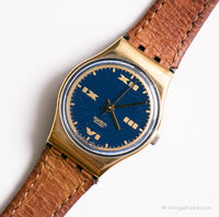 1990 Swatch Lady LX104 Turf dur montre | Dame de ton or des années 90 Swatch montre