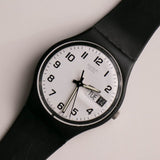 1999 Swatch Una vez más GB743 reloj | Fecha de día minimalista Swatch