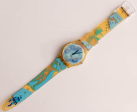 Selten 1995 Swatch GK223 Bitstream Uhr | 90er Jahre Vintage Swatch Mann