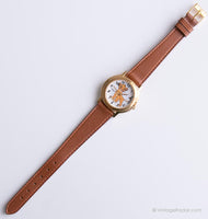 Vintage Simba Uhr durch Timex | Goldtoner Löwenkönig Uhr