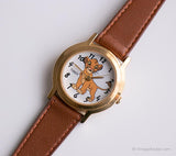 Vintage Simba Watch by Timex | Gold-tone Lion King Watch