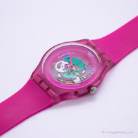 2012 Swatch SUOP100 Pink Lacked Uhr | Skelett Zifferblatt Swatch
