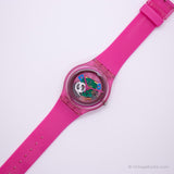 2012 Swatch Suop100 rose laqué montre | Cadran squelette Swatch