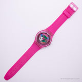 2012 Swatch Suop100 rosa lacado reloj | Marcador Swatch