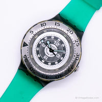 1995 Swatch SDB106 SDB107 NEWCOMER Watch | Vintage Silver Swatch Scuba