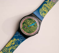 1990 Swatch GB137 The Globe Watch | 90s Swatch النسخ الأصلية خمر