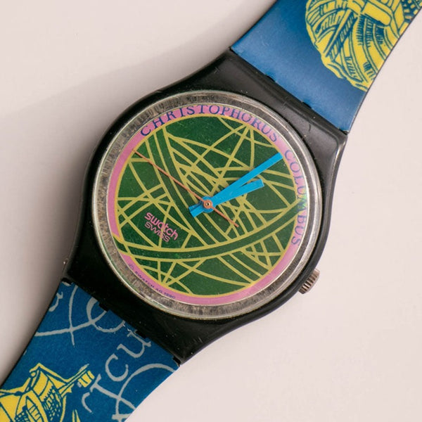 1990 Swatch GB137 der Globus Uhr | 90er Jahre Swatch Originale Gent Vintage