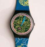 1990 Swatch GB137 The Globe Watch | 90s Swatch النسخ الأصلية خمر