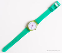 نادر Swatch Lady LN108 Signorina Watch | 1990 Purple Swatch Lady راقب
