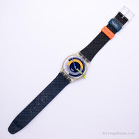 1992 Swatch SSK100 Watchbreak Watch | خمر أسود Swatch ساعة التوقيف