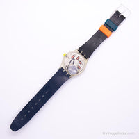1992 Swatch SSK100 COFFEEBREAK Watch | Vintage Black Swatch Stop Watch