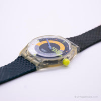 1992 Swatch SSK100 Watchbreak Watch | خمر أسود Swatch ساعة التوقيف