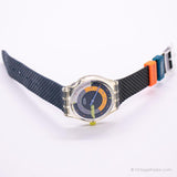 1992 Swatch SSK100 Coffeebreak montre | Noir vintage Swatch Arrêt montre