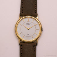Goldener Luxus-Vintage Citizen Uhr | Am besten Citizen Quarz sieht zu