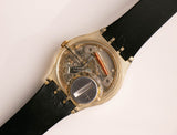 1994 Swatch Gk712 ciboulette / schnittlausch montre Ancien