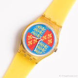 1986 Swatch Lady LK102 Lionheart reloj | Vintage colorida Swatch Lady