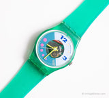 1990 Swatch Lady LL107 Saturniac reloj | Esqueleto verde raro Swatch Lady