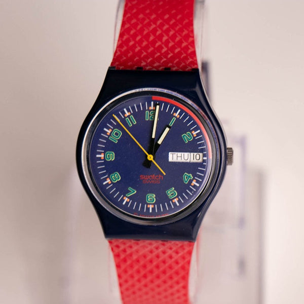 1990 Swatch GN704 bonne forme montre | Rares 90 Swatch Originaux gent