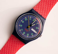 1990 Swatch GN704 bonne forme montre | Rares 90 Swatch Originaux gent