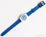 1987 Swatch Lady LW115 Newport Watch | نادر 80s مخطط Swatch Lady
