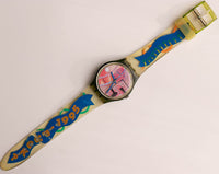 1991 Swatch GG110 FRANCO Watch Vintage | 90s Pink Swatch Watch Gent