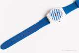 1987 Swatch Lady LW115 Newport Watch | Rare anni '80 a strisce Swatch Lady
