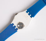 1987 Swatch Lady LW115 Newport Uhr | Seltene 80er Jahre gestreift Swatch Lady