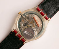 1995 Swatch MOOS GK715 montre | Date de jour de la tonification d'or Swatch Ancien
