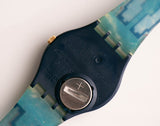 1991 Swatch BLUE FLAMINGO GN114 Watch Vintage NOS Condition