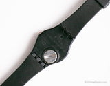 1986 Swatch Lady LB114 Black Pearl reloj | Raro de los 80 negros Swatch Lady