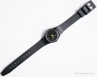 Rare 1988 Swatch Lady LB119 Black Magic montre | 80 Swatch montre pour elle