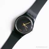 RARE 1988 Swatch Lady LB119 BLACK MAGIC Watch | 80s Swatch Watch for Her