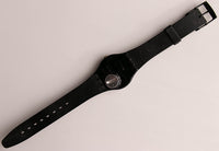 1992 Swatch GB144 después del anochecer reloj | Negro completo Swatch reloj Antiguo
