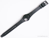 Rare 1988 Swatch Lady LB119 Black Magic montre | 80 Swatch montre pour elle