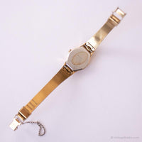 Antiguo Seiko 8Y21-0020 R0 reloj | Pequeño tono de oro de dial blanco reloj