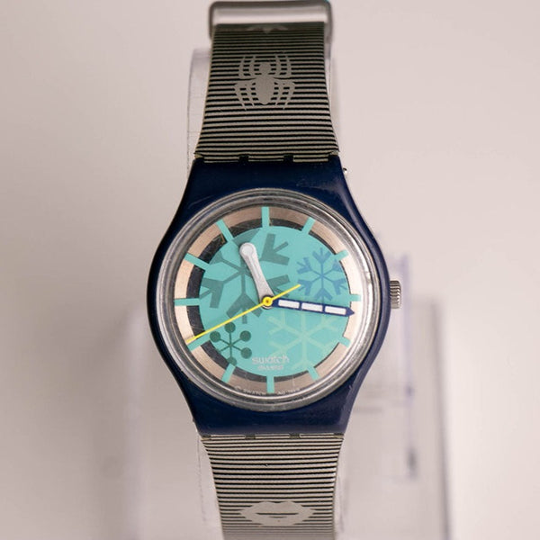 1999 Swatch SKN102 Fiocco orologio | Snoflakes vintage degli anni '90 Guarda Gent