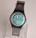 1999 Swatch Skn102 fiocco reloj | Snoflakes vintage de los 90 reloj Caballero