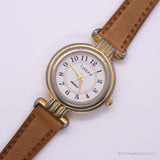 Cuarzo de carro vintage reloj Para mujeres con correa de cuero marrón