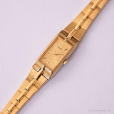 كلاسيكي Seiko 2E20-7479 R0 Watch | ساعة ذات لون ذهبي نحيف مستطيل