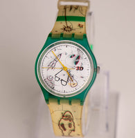 1996 Swatch Expérience 3D GL108 montre | Ancien Swatch Gant montre