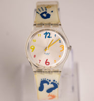 2001 Swatch Orologio GK384 Saute-Mouton | Bianco vintage Swatch Gentiluomo