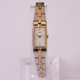 Vintage Seiko 2E20-7479 R0 Watch | Two-tone Rectangular Watch for Her
