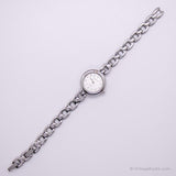 Small Silver-tone Carriage by Timex Watch for Her | Vintage Quartz Watch