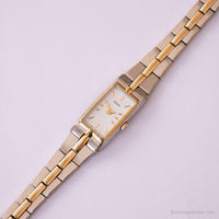 Vintage ▾ Seiko 2E20-7479 R0 Watch | Orologio rettangolare bicolore per lei