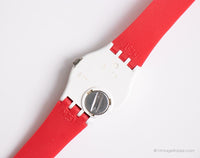 1988 Swatch Lady LW119 White Lady Watch | الاتصال الهاتفي الهيكل العظمي Swatch Lady