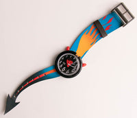 1994 Pop swatch PMB103 heißes Zeug Uhr Vintage mit Box & Papieren