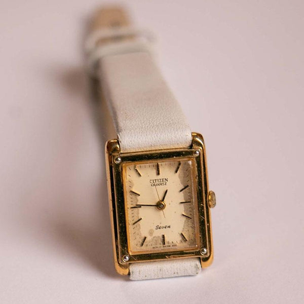 Goldton elegant Citizen Quarz Uhr | Quadratisches Dial Citizen Damen Uhr