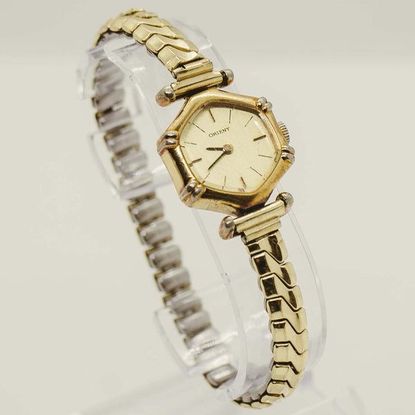 Orient Goldton-Damen Uhr Vintage Art Deco 1960er Armbanduhr
