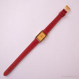 Antiguo Seiko 2020-6240 R0 reloj | Tono de oro con correa roja reloj para ella